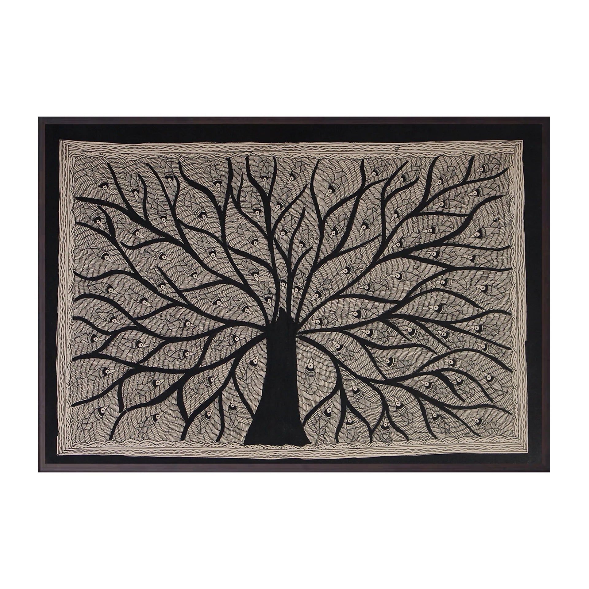Madhubani - Tree of Life with Birds