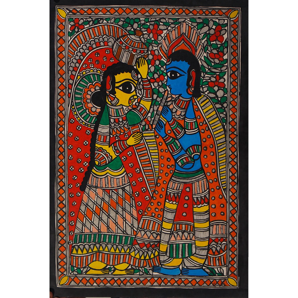 Madhubani - Radha Krishna