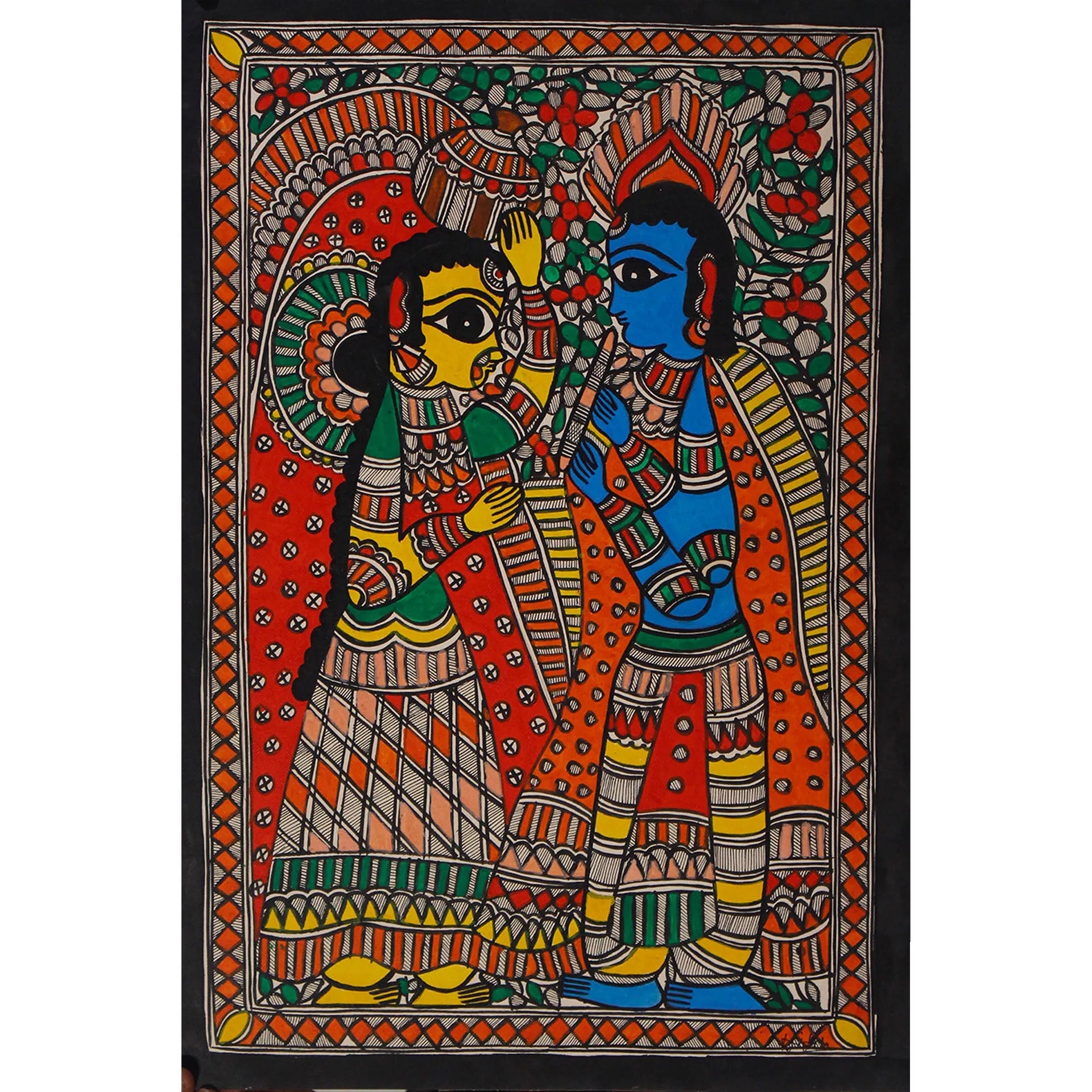 Madhubani - Radha Krishna
