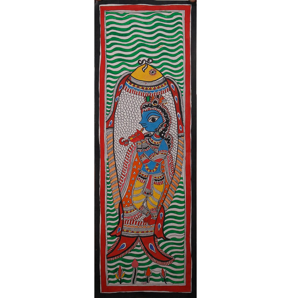Madhubani - Shri Krishna in Fish