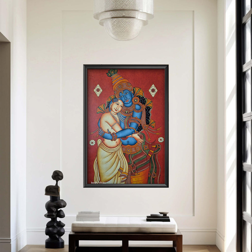 Kerala Mural - Krishna and Kuchela