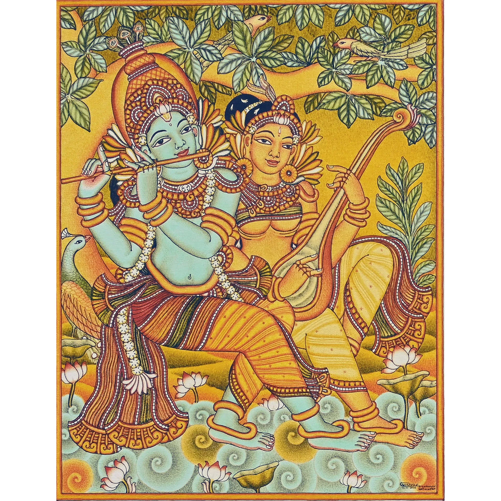 Kerala Mural - RADHA MADHAVAM