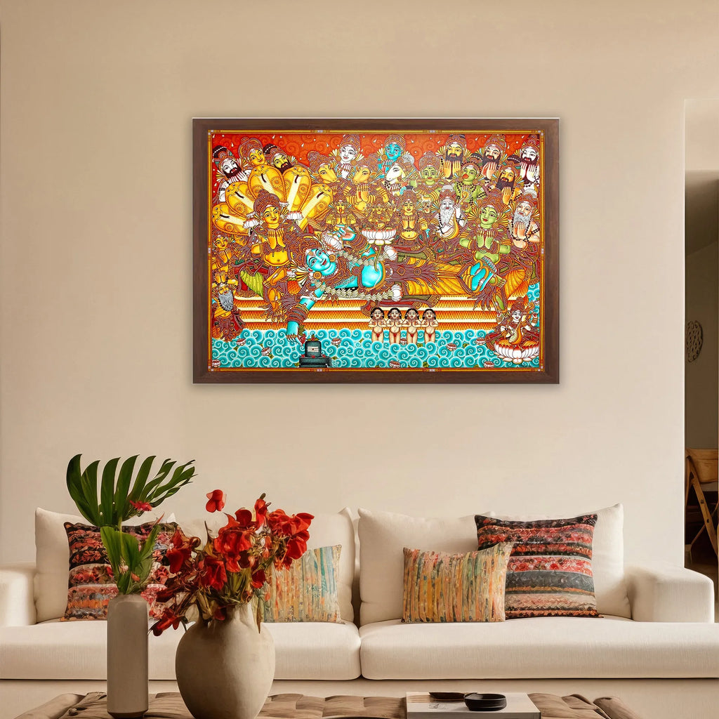 Kerala Mural - ANANDASAYANAM
