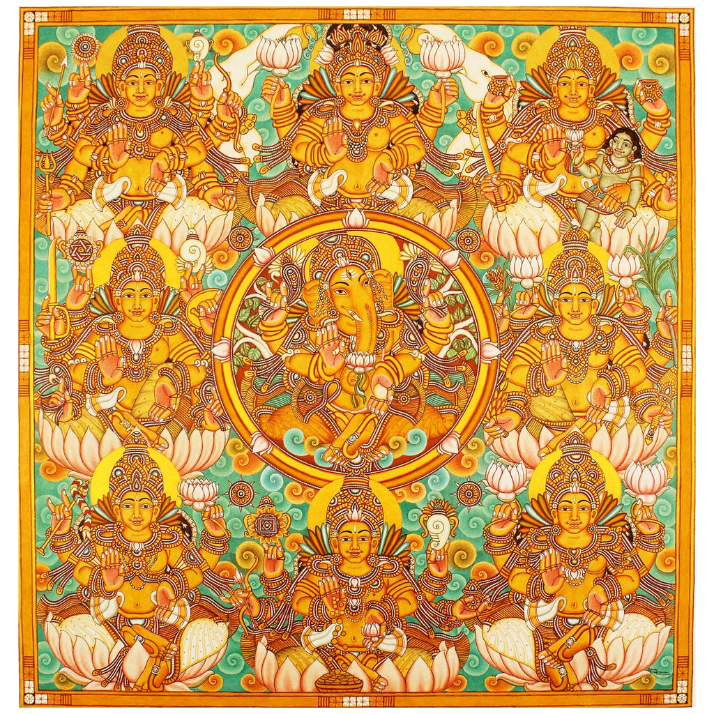 Kerala Mural - ASHTTALAKSHMI