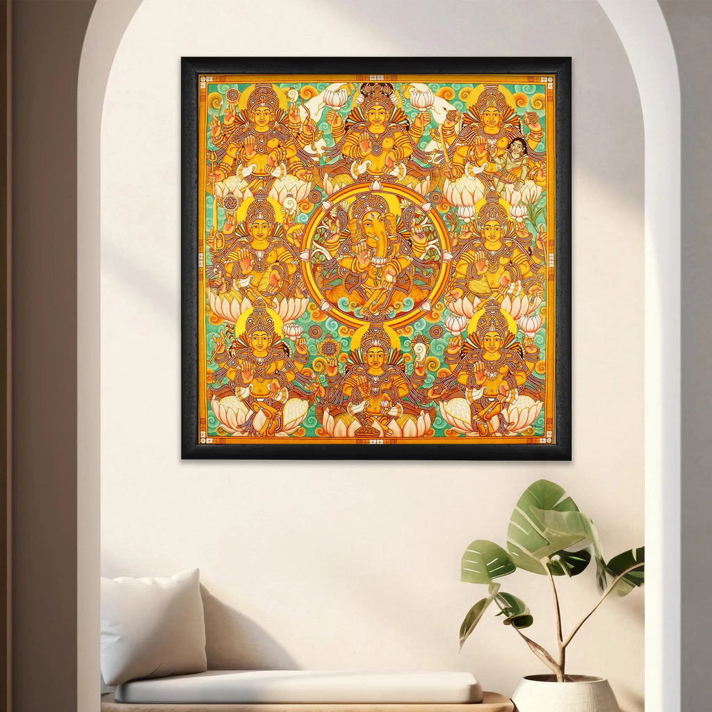 Kerala Mural - ASHTTALAKSHMI