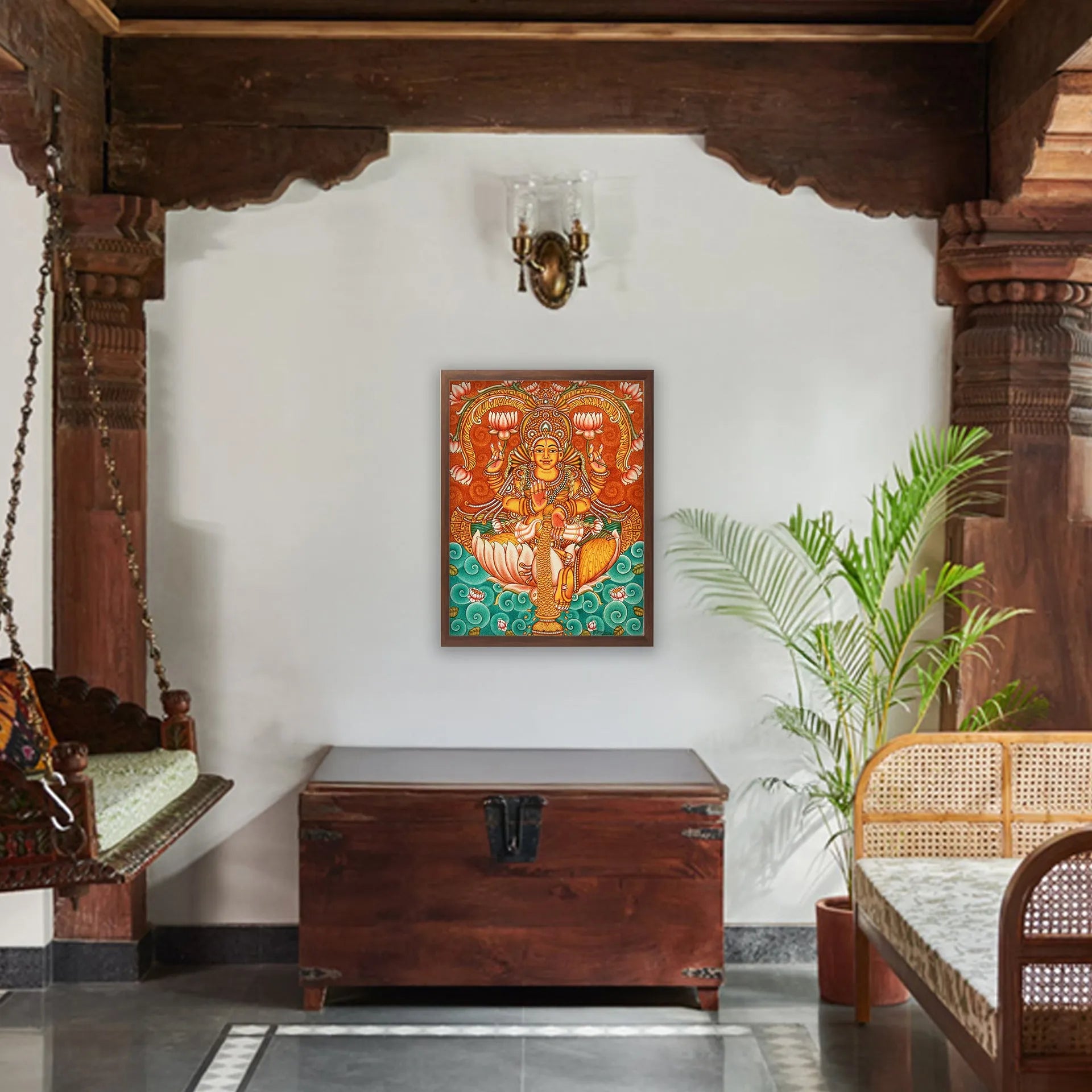 Kerala Mural - LAKSHMI DEVI – Meri Katha