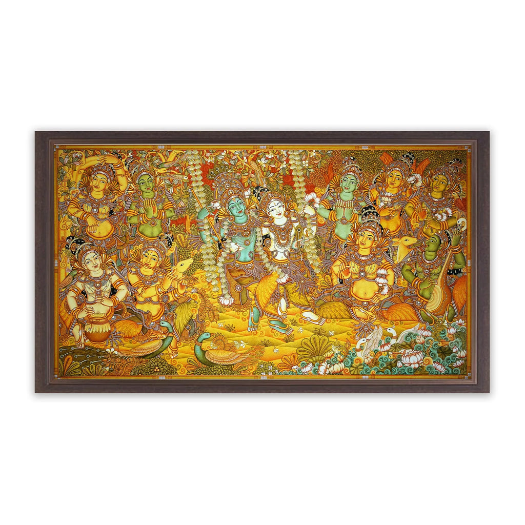 Kerala Mural - KRISHNA RASALEELA