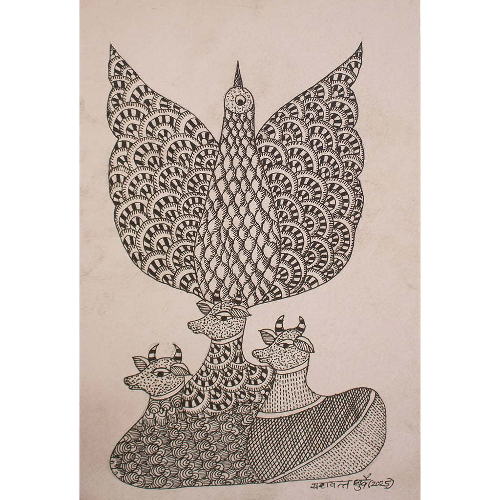 Gond - Bird and Ox