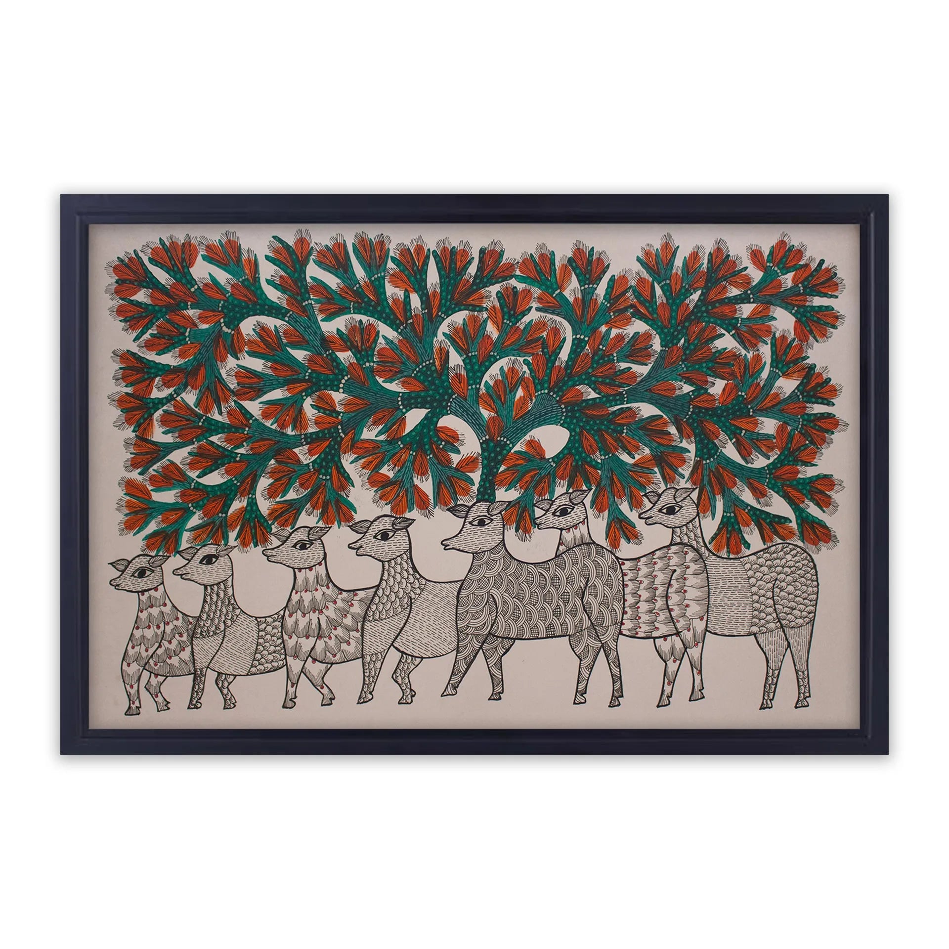Gond - Herd and tree of life