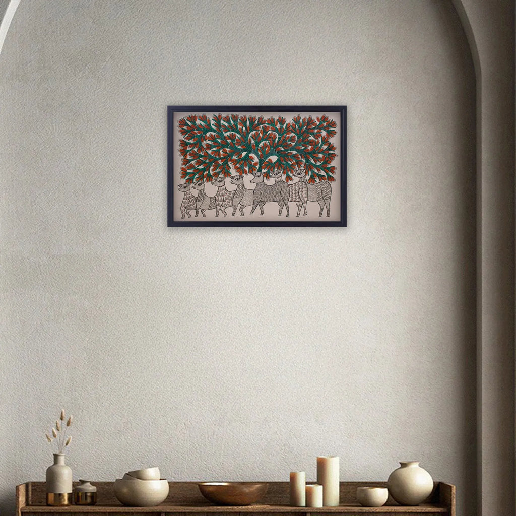 Gond - Herd and tree of life