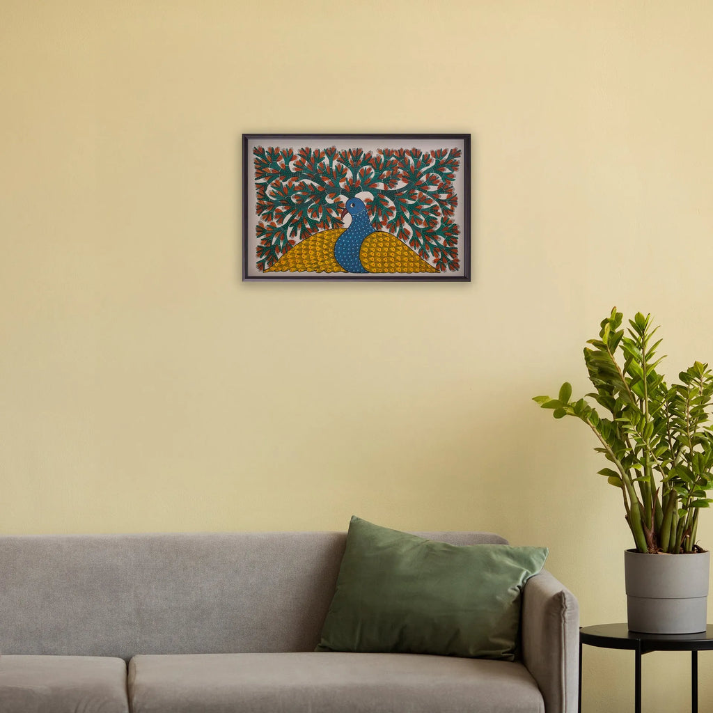 Gond - Bird with tree of life