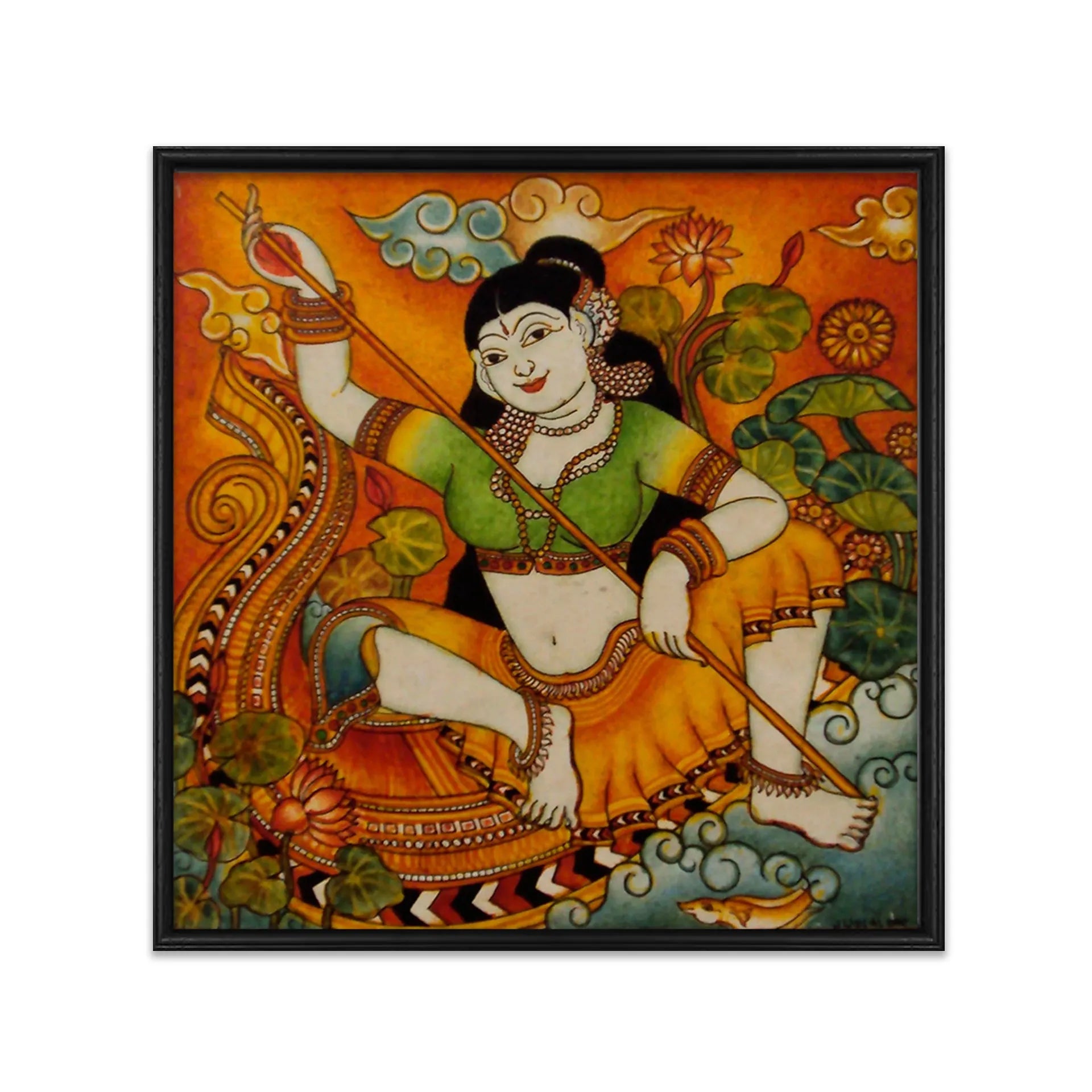 Kerala Mural - Boating girl