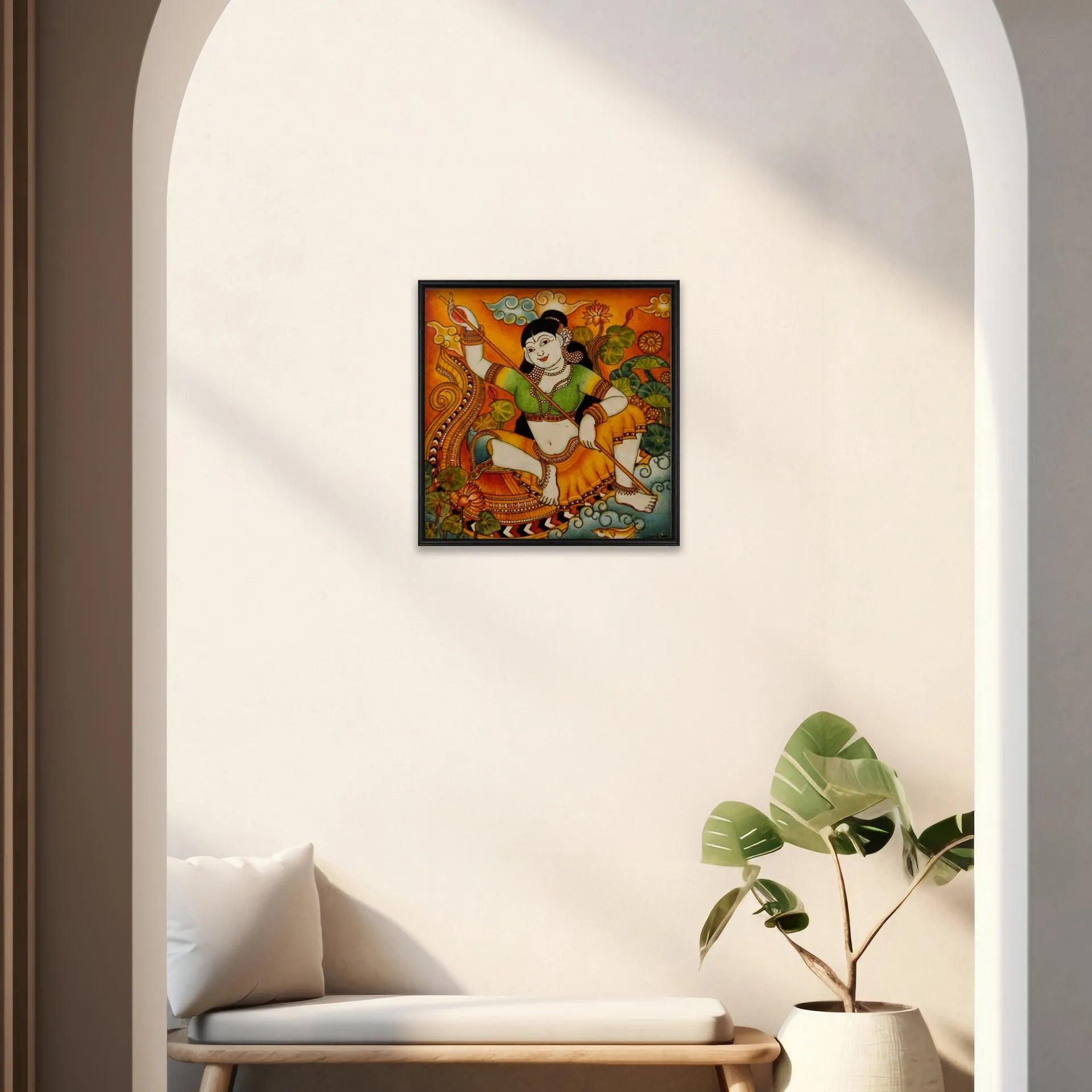 Kerala Mural - Boating girl