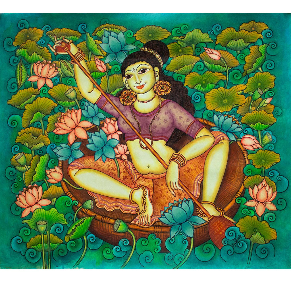 Kerala Mural - Village Beauty