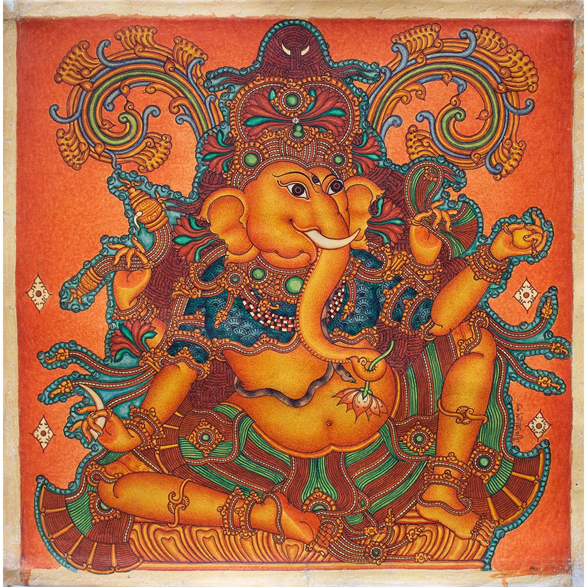 Kerala Mural - Ganesha