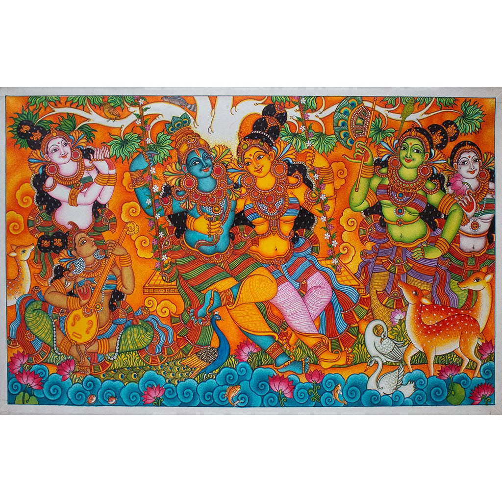 Kerala Mural - Krishna Leela