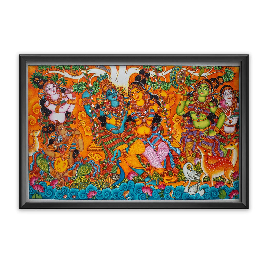Kerala Mural - Krishna Leela
