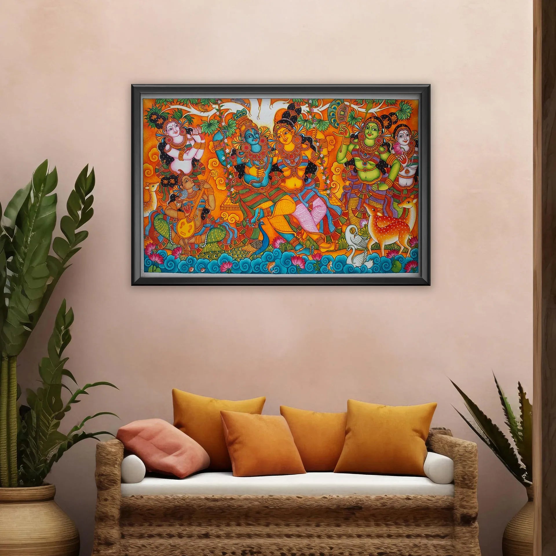 Kerala Mural - Krishna Leela