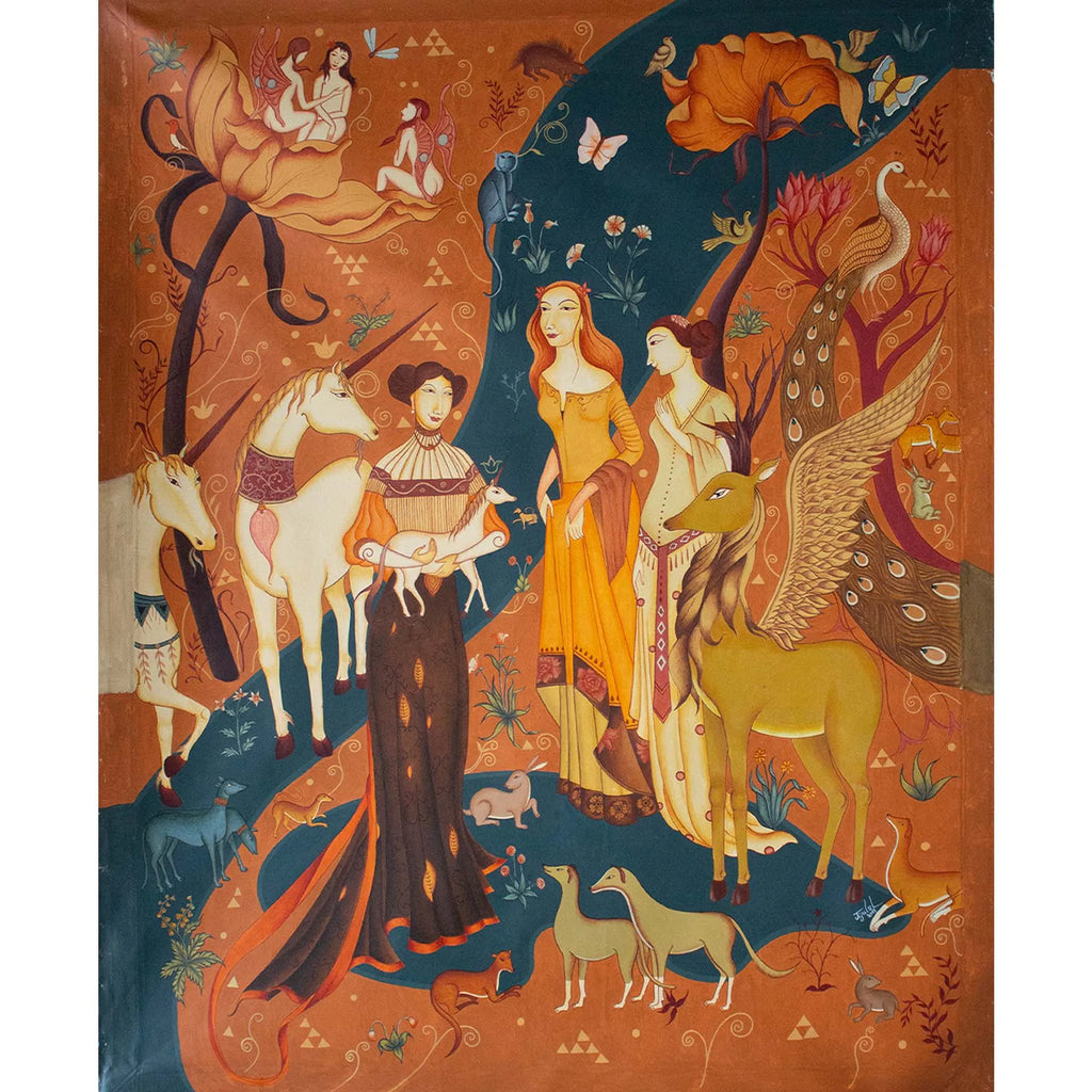 Kerala Mural - Birth of Unicorn