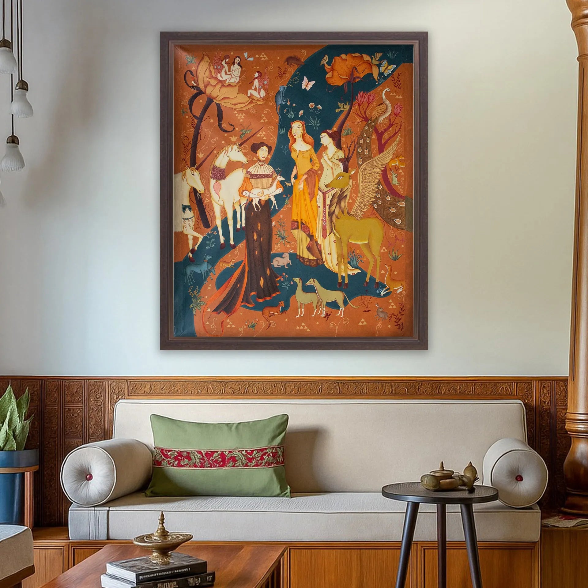 Kerala Mural - Birth of Unicorn