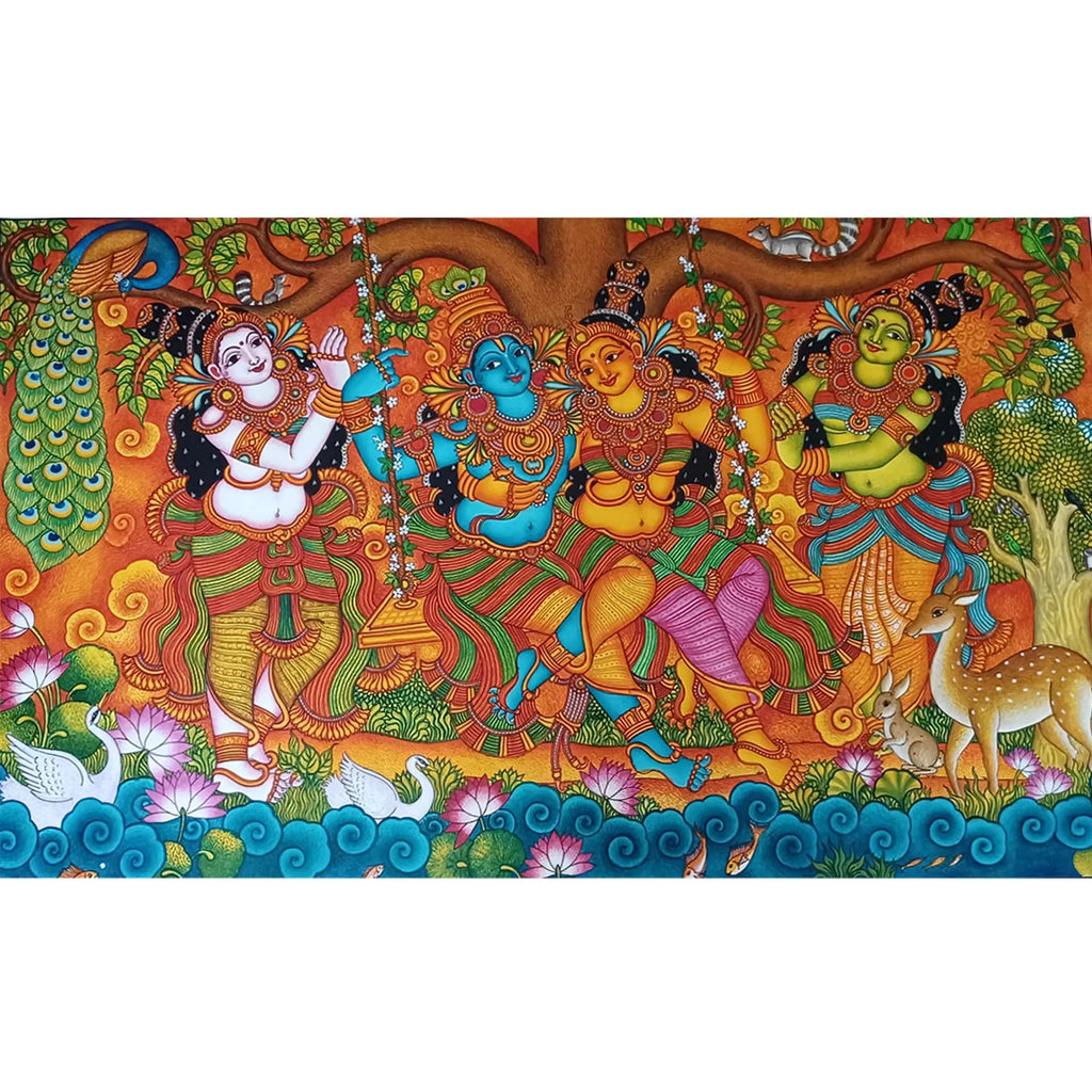 Kerala Mural - Krishna Leela