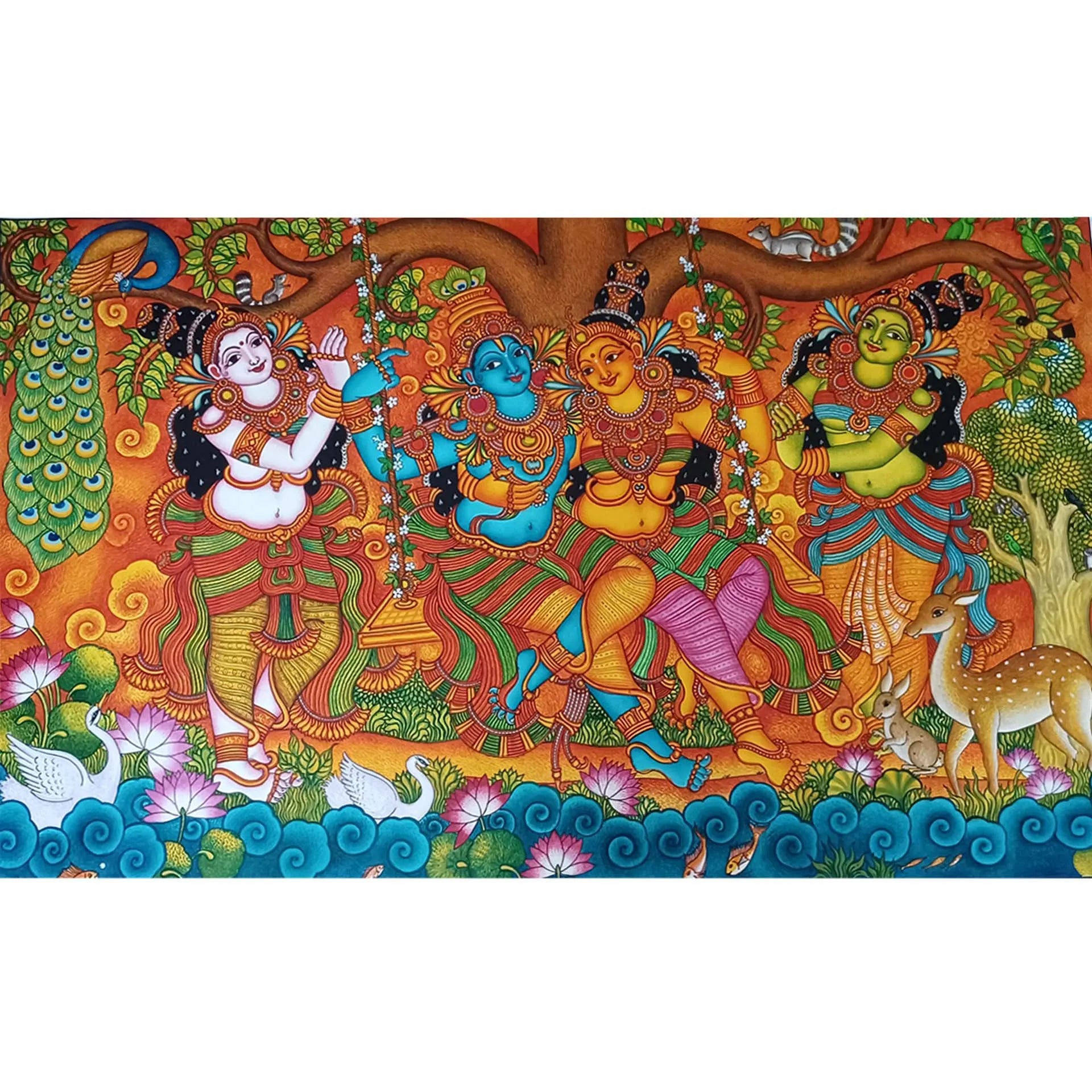 Kerala Mural - Krishna Leela
