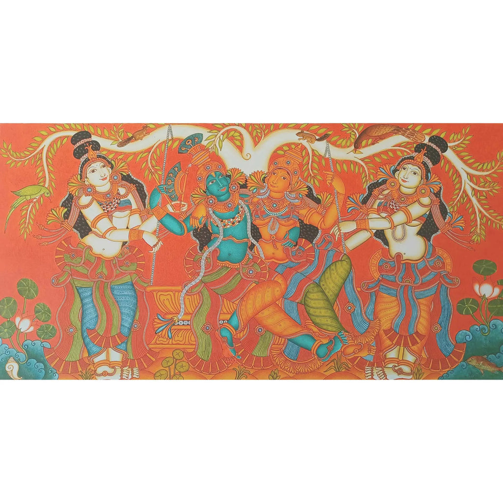 Kerala Mural - Krishna Leela