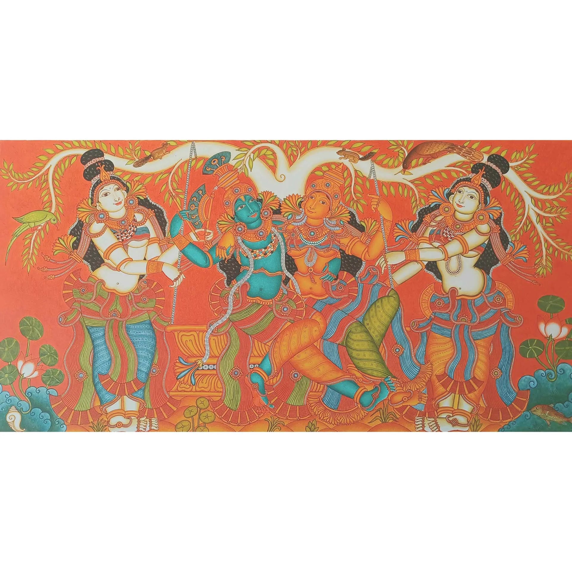 Kerala Mural - Krishna Leela