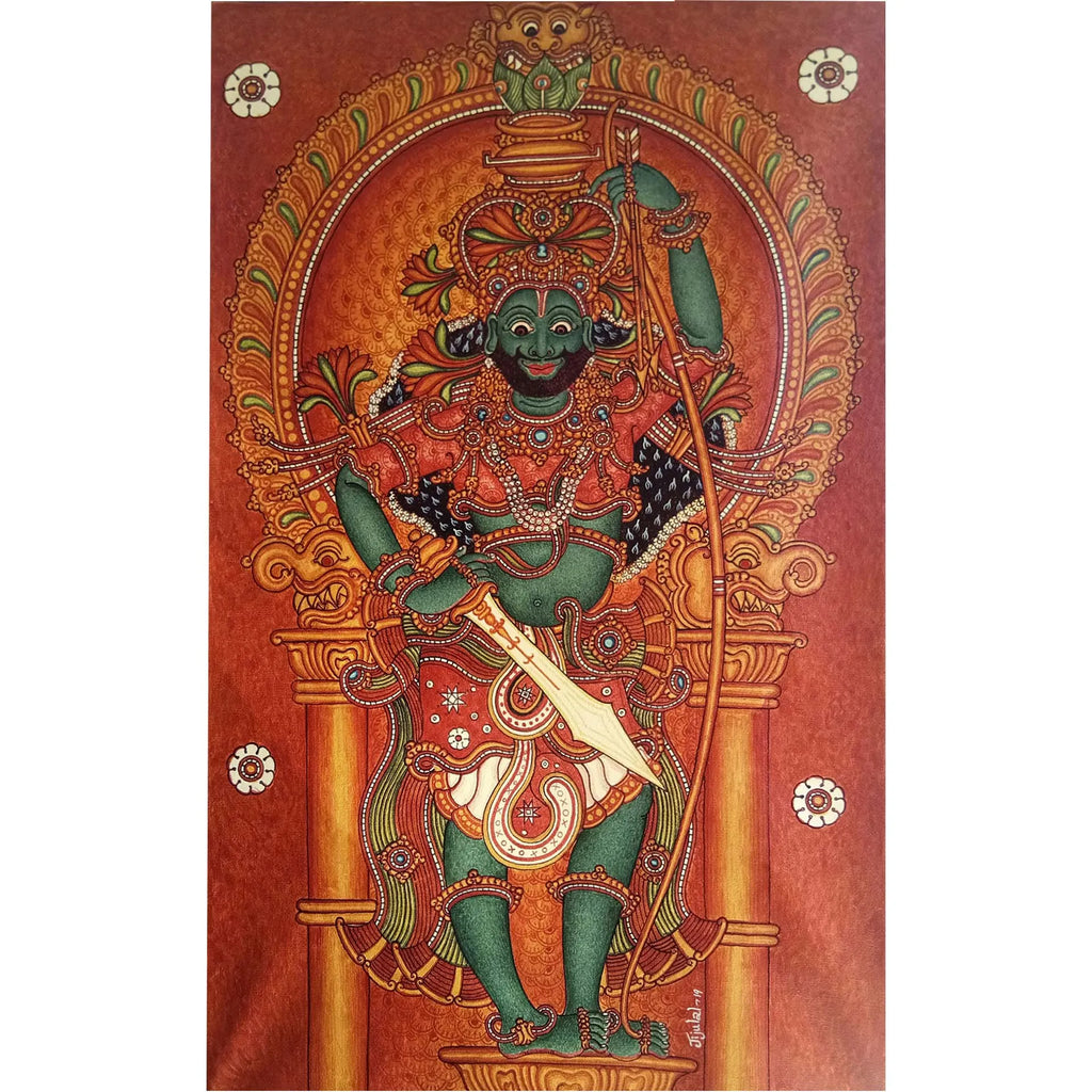 Kerala Mural - Vettakkarn- Tradition God of Kerala