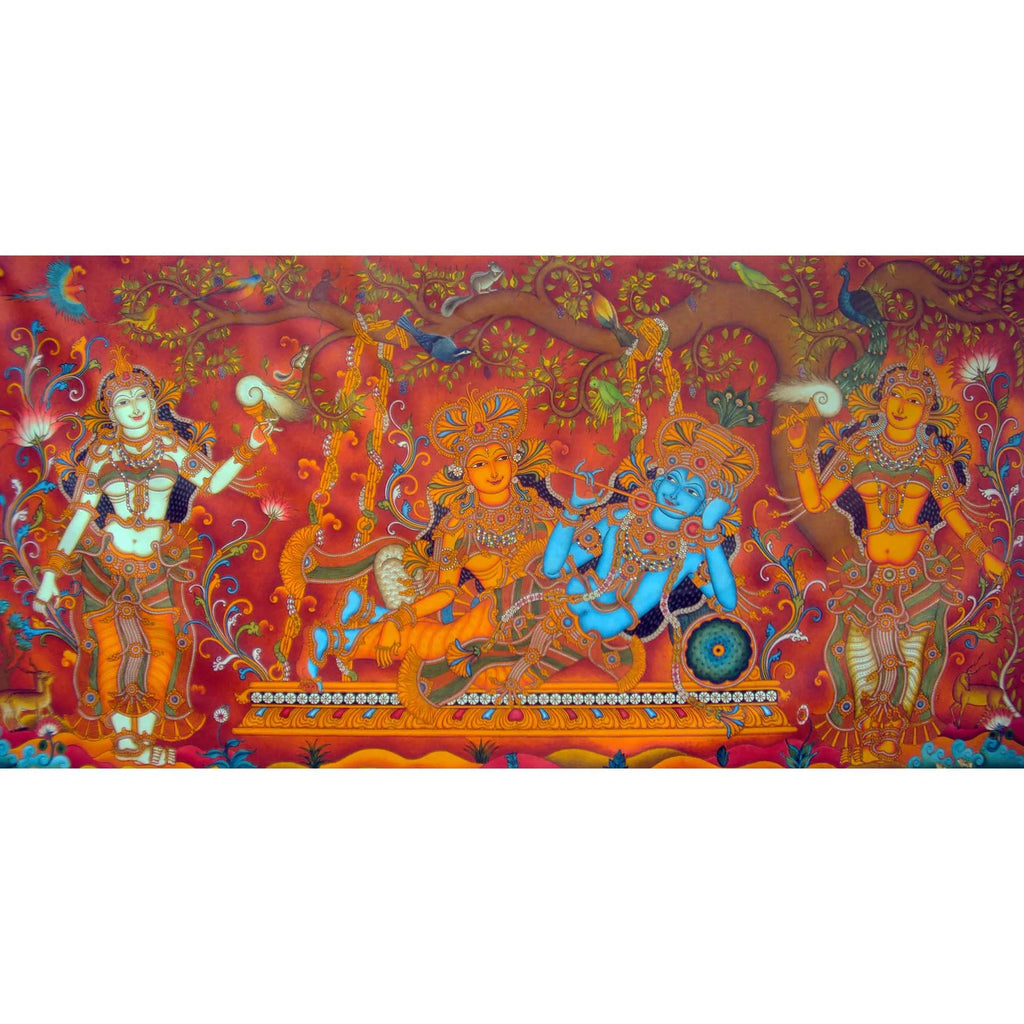 Kerala Mural - Krishna Leela