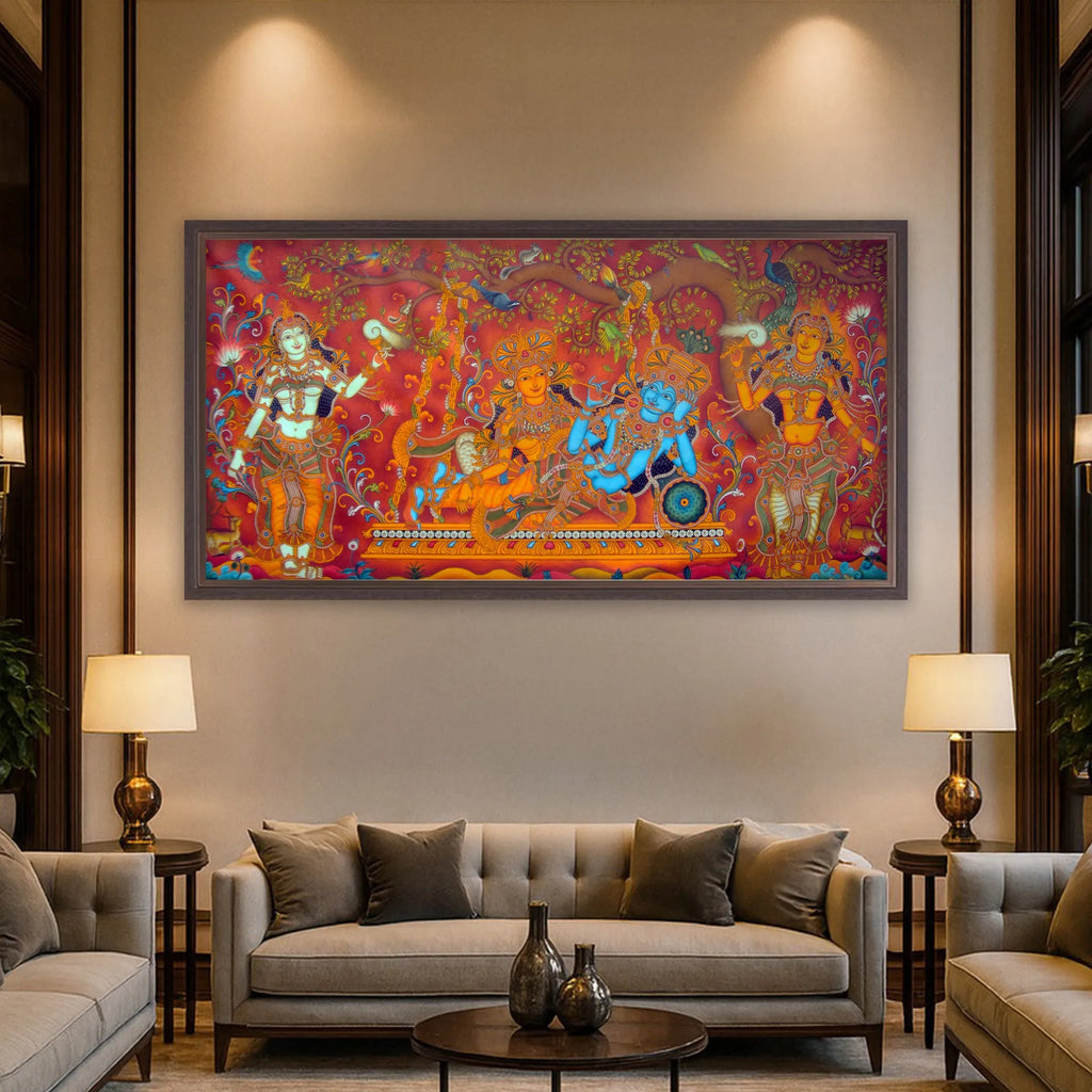 Kerala Mural - Krishna Leela