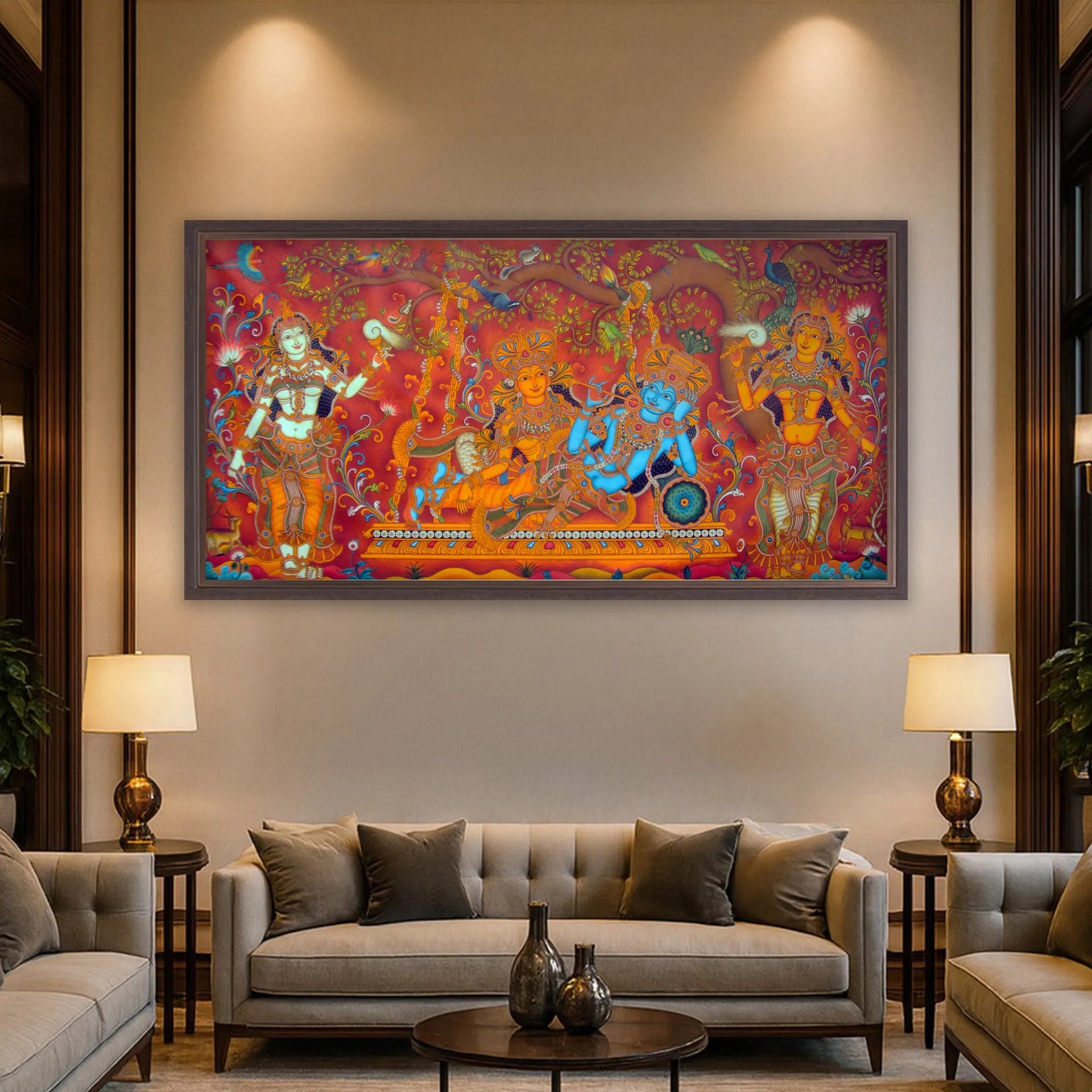Kerala Mural - Krishna Leela