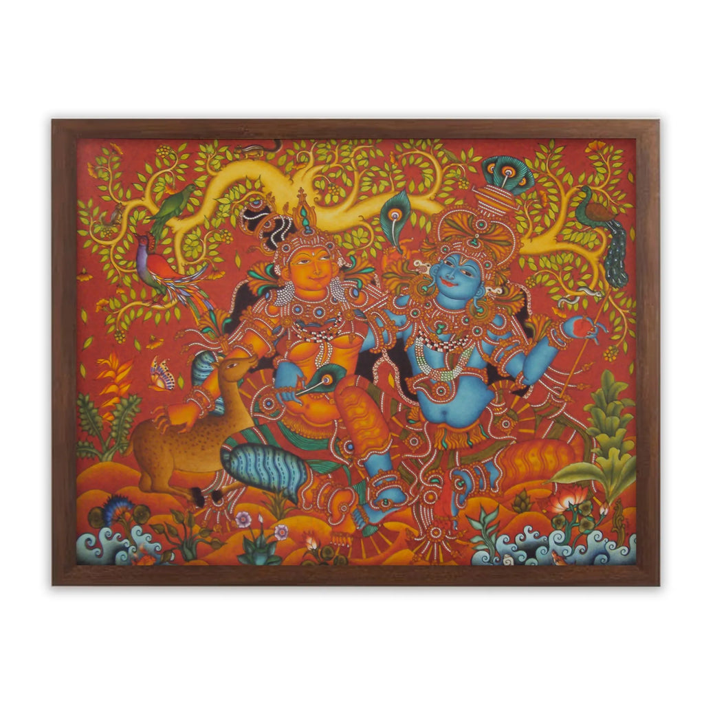 Kerala Mural - Radha Krishna
