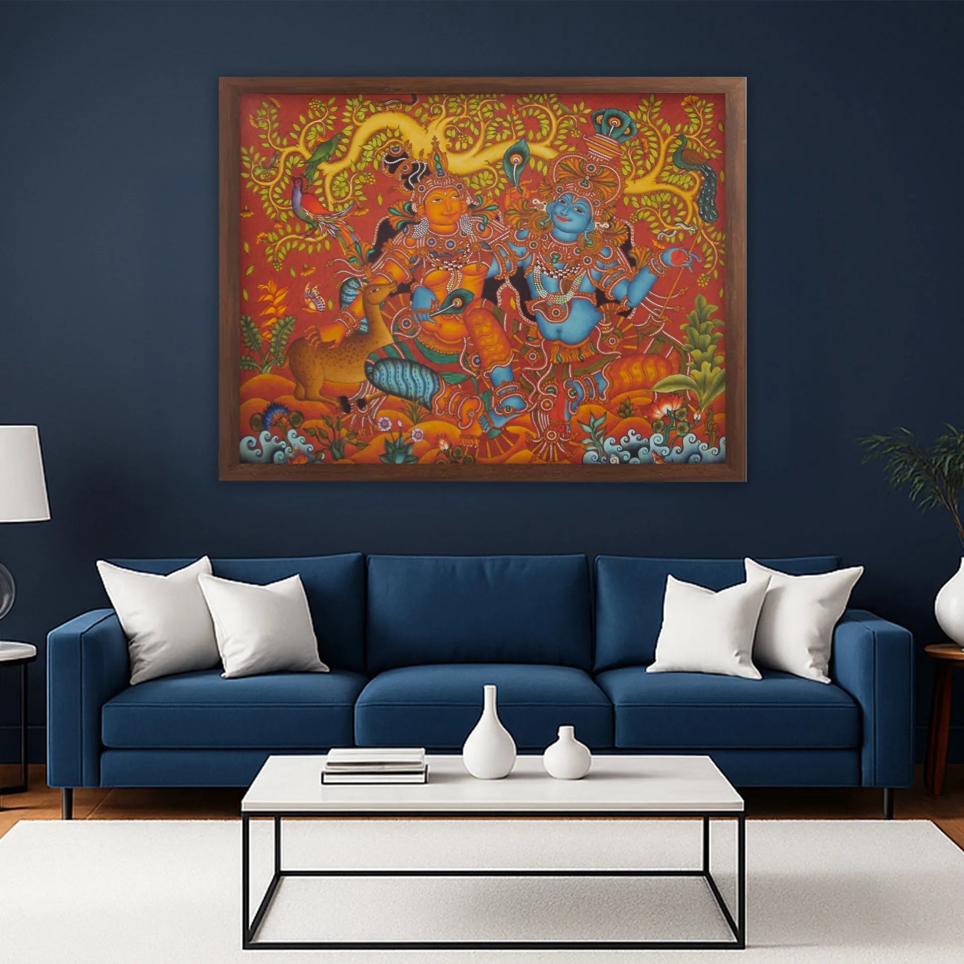 Kerala Mural - Radha Krishna