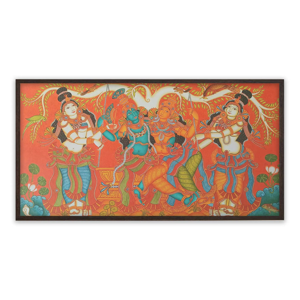 Kerala Mural - Krishna Leela