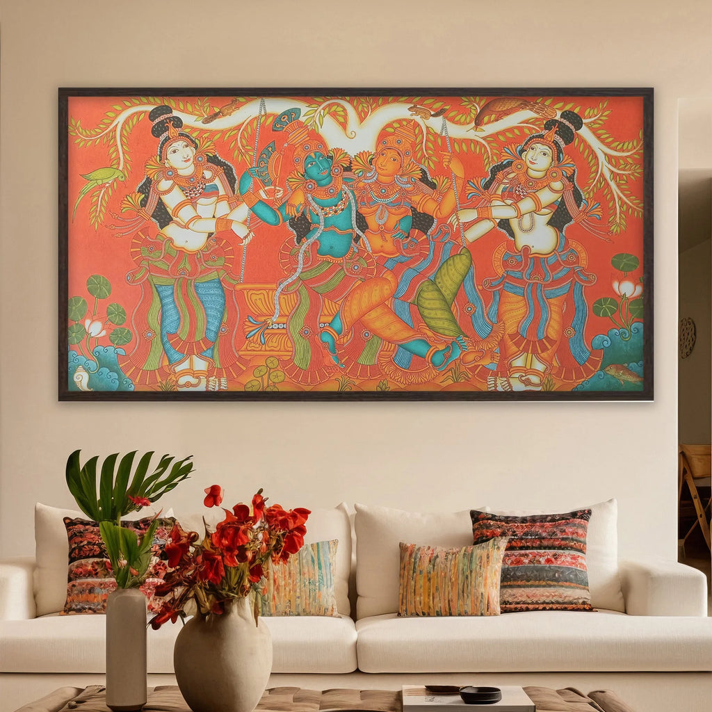 Kerala Mural - Krishna Leela