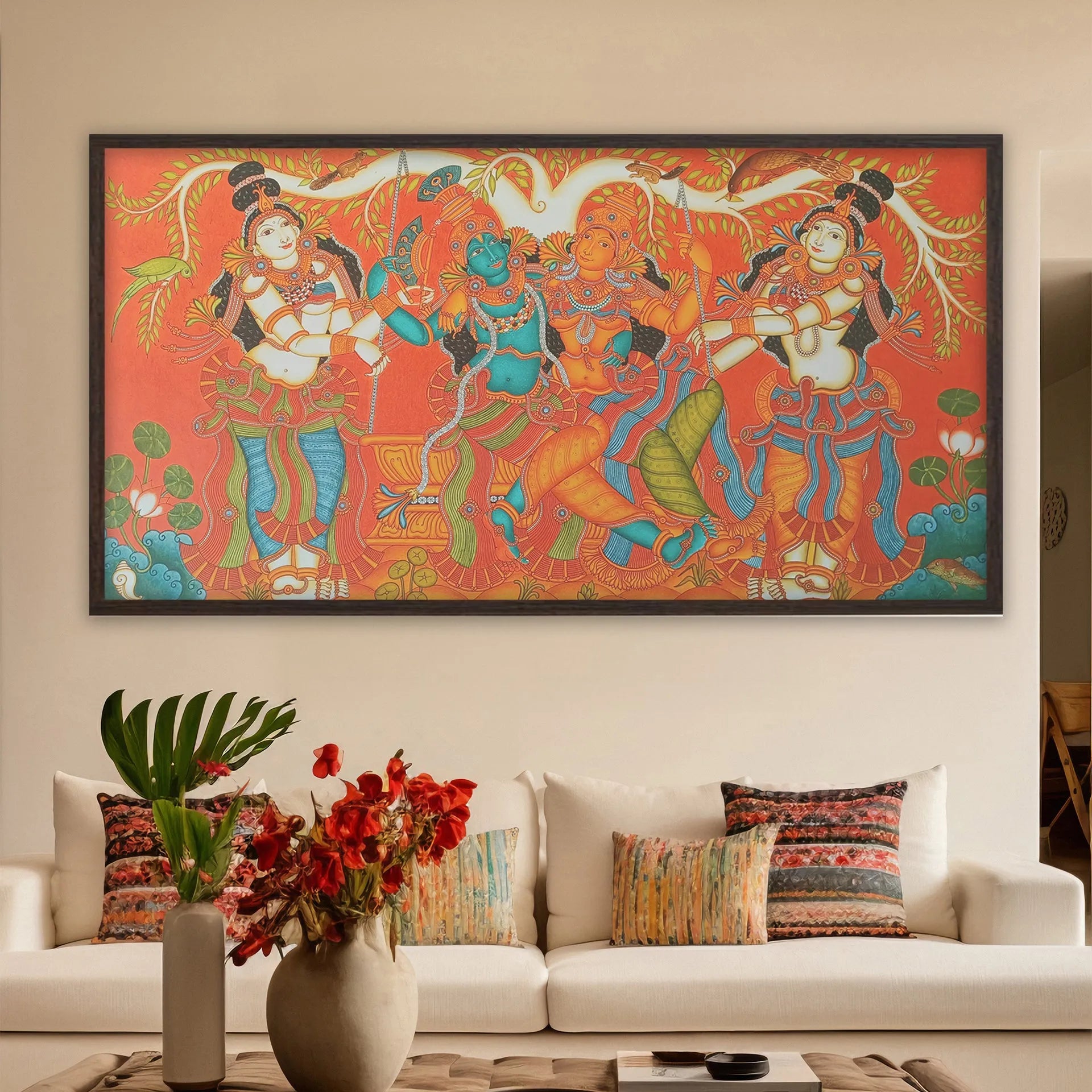Kerala Mural - Krishna Leela
