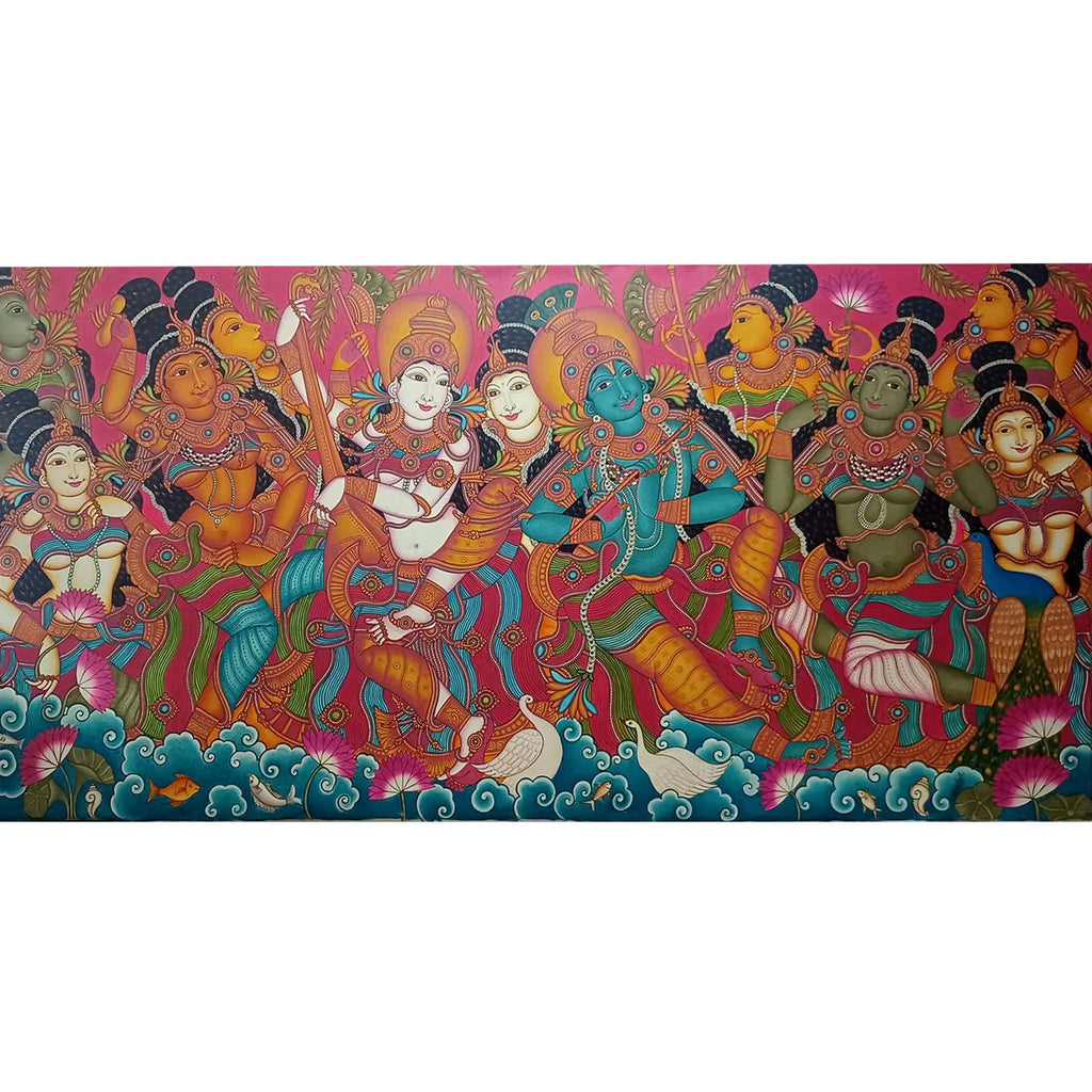 Kerala Mural - Krishna Leela