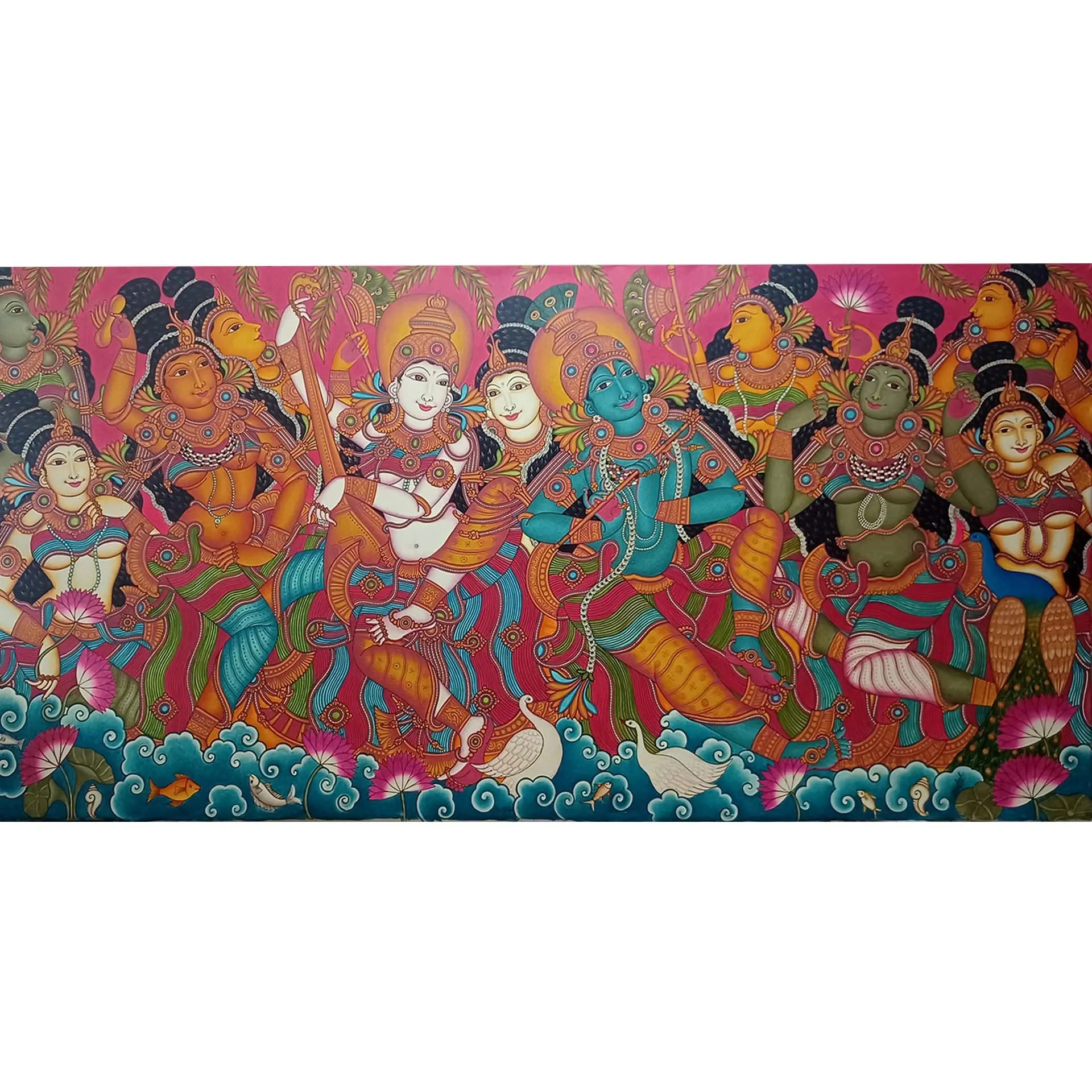 Kerala Mural - Krishna Leela