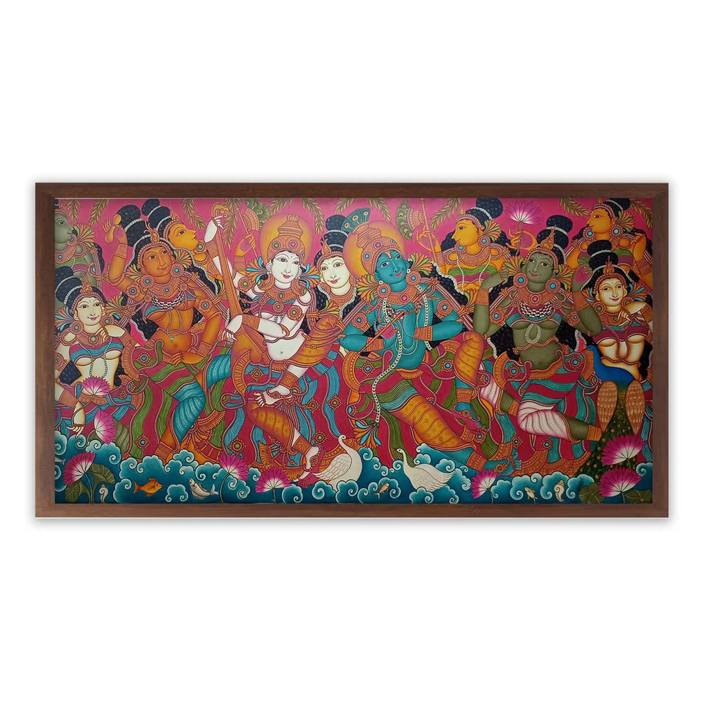 Kerala Mural - Krishna Leela