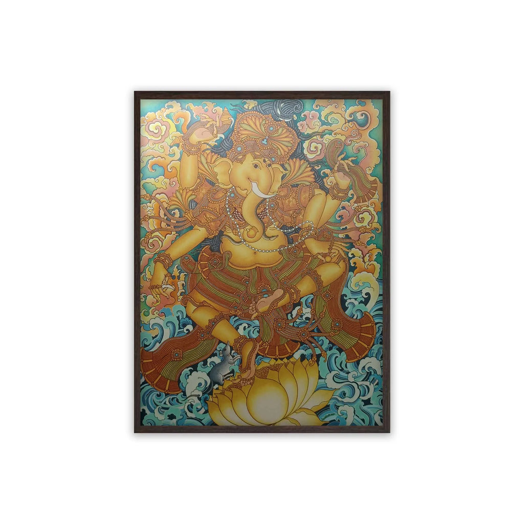 Kerala Mural - Dancing Ganesha