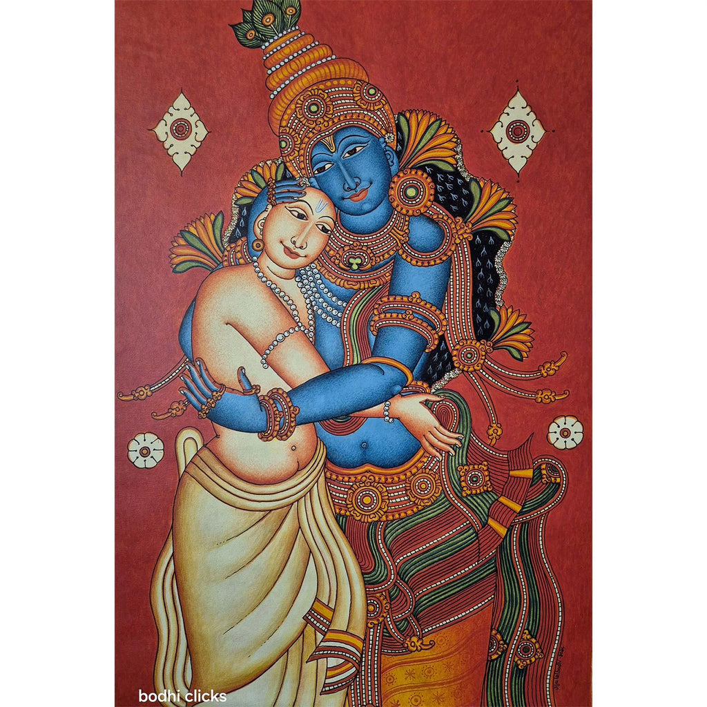 Kerala Mural - Krishna and Kuchela