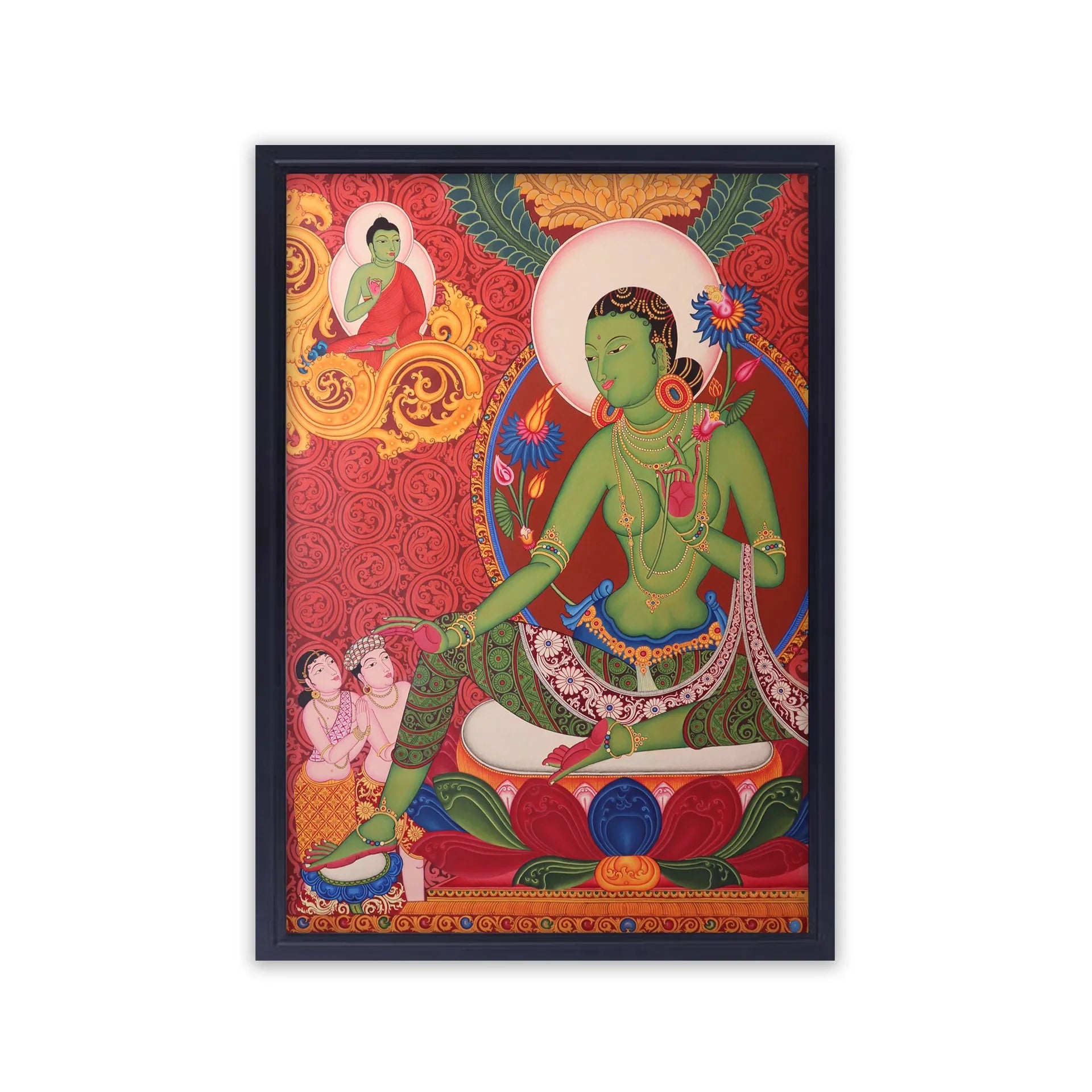 Kerala Mural - Tibetan Mural - Green Tara